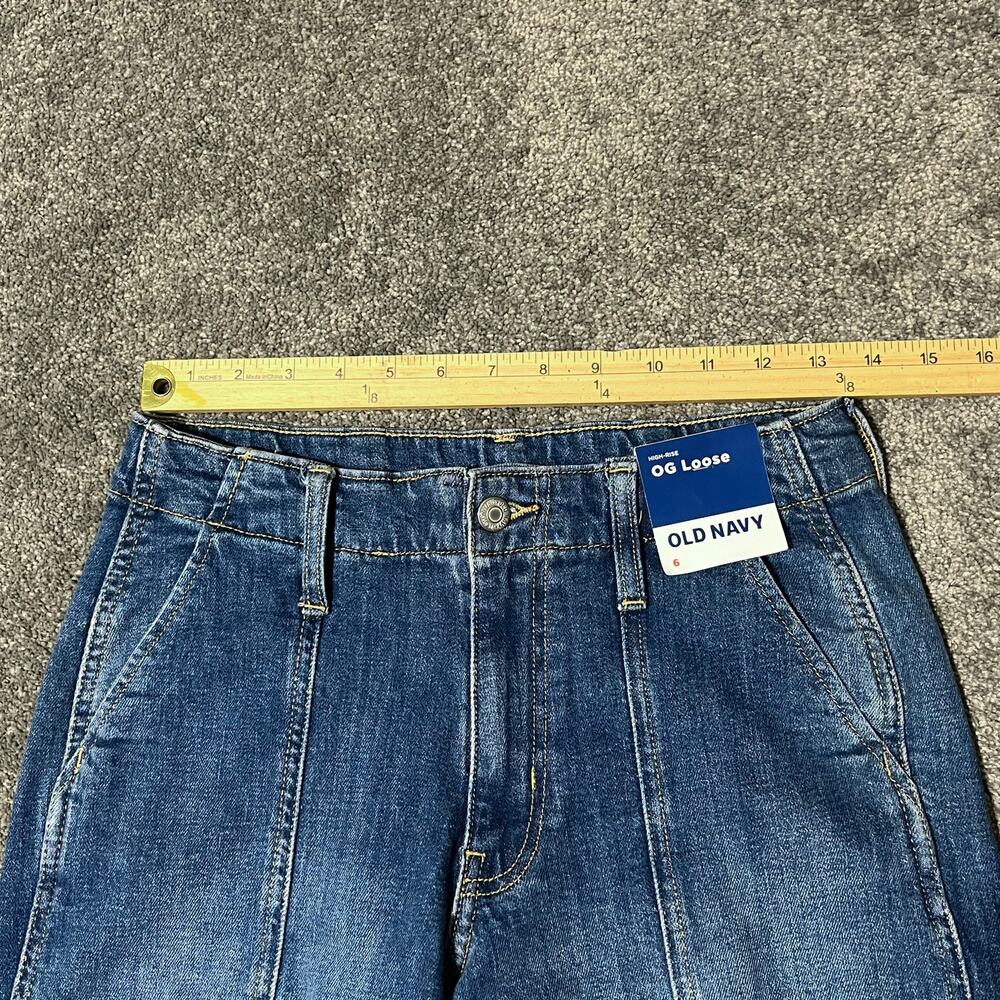 Old Navy High Rise OG Loose Jeans Womens Size 6 Relaxed New - Picture 5 of 9